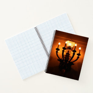 Antieke wandlamp notitieboek