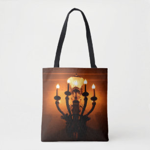 Antieke wandlamp tote bag