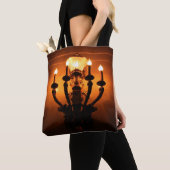 Antieke wandlamp tote bag (Dichtbij)