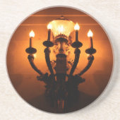 Antieke wandlamp zandsteen onderzetter (Voorkant)