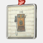 antieke wandtelefoon ornament (Links)