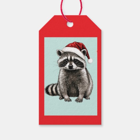 ANTIEKE WASBEER IN KERSTMUTS Cadeaubijslage Cadeaulabel (Voorkant)