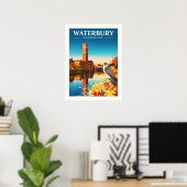 Antieke Waterbury Connecticut Poster (Thuiskantoor)