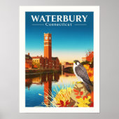 Antieke Waterbury Connecticut Poster (Voorkant)