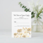 Antieke waterverf bloemontwerp RSVP briefkaart (Staand voorkant)