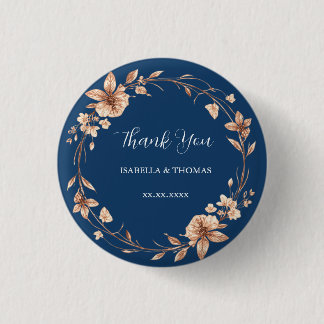 Antieke waterverf roos goud Daisy Bloem Botanica Ronde Button 3,2 Cm