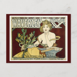 Antieke Waverley-fietsen Briefkaart