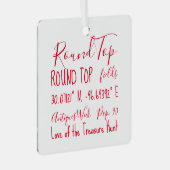 Antieke  Week Ornament rondom Round Top Texas (Voorkant Rechts)