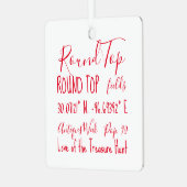 Antieke  Week Ornament rondom Round Top Texas (Voorkant links)