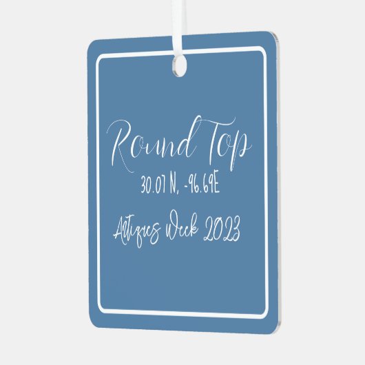 Antieke  Week Ornament rondom Round Top Texas (Voorkant links)