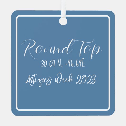 Antieke  Week Ornament rondom Round Top Texas (Achterkant)