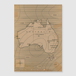 Antieke weerkaart van Australië