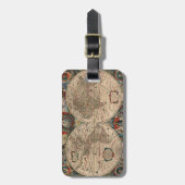 Antieke Wereldkaart (1641) Bagagelabel (Voorkant verticaal)