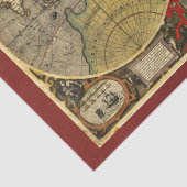 Antieke Wereldkaart #2 Tissuepapier (Detail)