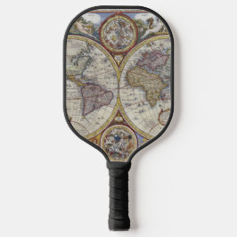 Antieke Wereldkaart #3 Pickleball Paddle