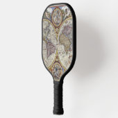 Antieke Wereldkaart #3 Pickleball Paddle (Links)