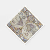 Antieke Wereldkaart #3 Servetten (Hoek)