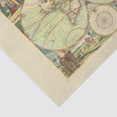 Antieke Wereldkaart #4 Tissuepapier (Detail)