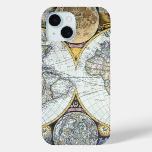 Antieke wereldkaart, Atlas Maritimus door John Sel iPhone 15 Case