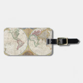 Antieke Wereldkaart Bagagelabel (Voorkant horizontaal)