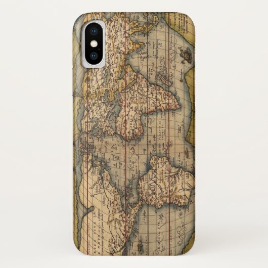 Antieke Wereldkaart door Abraham Ortelius 1564 Case-Mate iPhone Case (Achterkant)
