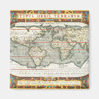 Antieke Wereldkaart door Abraham Ortelius 1587–159