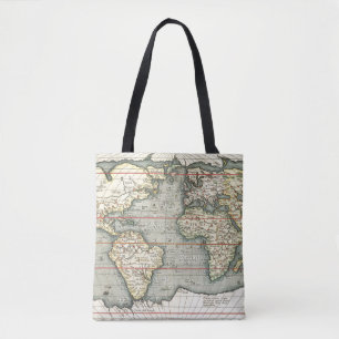 Antieke Wereldkaart door Abraham Ortelius 1587–159 Tote Bag