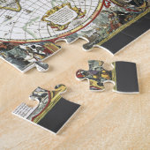 Antieke wereldkaart door Hendrik Hondius, 1630 Legpuzzel (Zijkant)