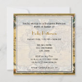 Antieke Wereldkaart, Gedecoreerde Achtergrond Vier Kaart (Achterkant)