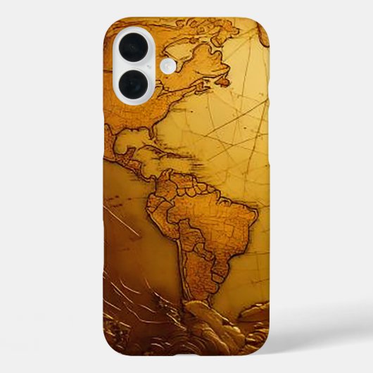 Antieke Wereldkaart Hoesje (Achterkant)