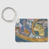 Antieke Wereldkaart met Claudius Ptolemaeus, 1507 Sleutelhanger (Achterkant)