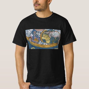 Antieke Wereldkaart met Claudius Ptolemaeus, 1507 T-shirt