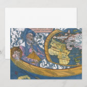 Antieke Wereldkaart met Claudius Ptolemy, 1507 (Voorkant / Achterkant)