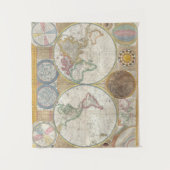 Antieke Wereldkaart - Oude Vintage Wandkleed (Voorkant)