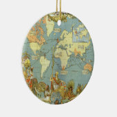 Antieke Wereldkaart van het Britse Rijk, 1886 Keramisch Ornament (Rechts)