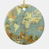 Antieke Wereldkaart van het Britse Rijk, 1886 Keramisch Ornament (Achterkant)