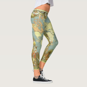 Antieke Wereldkaart van het Britse Rijk, 1886 Leggings