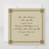 antieke western country cowboy bruiloft aankondiging (Achterkant)