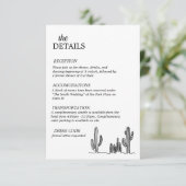 antieke western trouwdetails kaart (Staand voorkant)