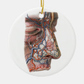 Antieke wetenschap Menselijke anatomie, gezicht me Keramisch Ornament (Voorkant)