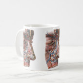 Antieke wetenschap Menselijke anatomie, gezicht me Koffiemok (Voorkant links)