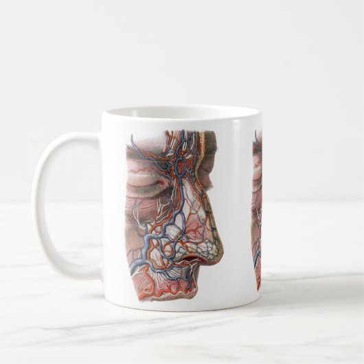 Antieke wetenschap Menselijke anatomie, gezicht me Koffiemok (Links)