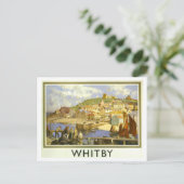 Antieke Whitby Reisposter Briefkaart (Staand voorkant)