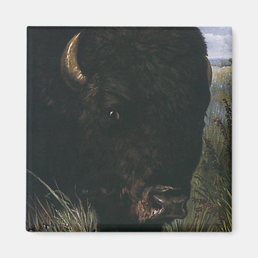 Antieke Wilde Dier, Buffel of Amerikaanse Bizon Magneet (Voorkant)