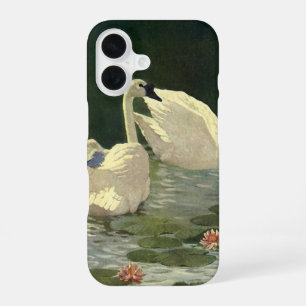 Antieke Wilde Dieren Vogels, Victoriaanse Witte Zw iPhone 16 Hoesje