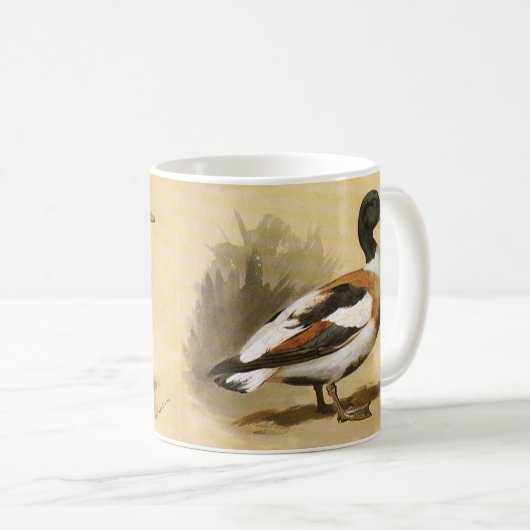 Antieke Wilde Dieren Vogels, Wilde Eend Koffiemok (Voorkant rechts)