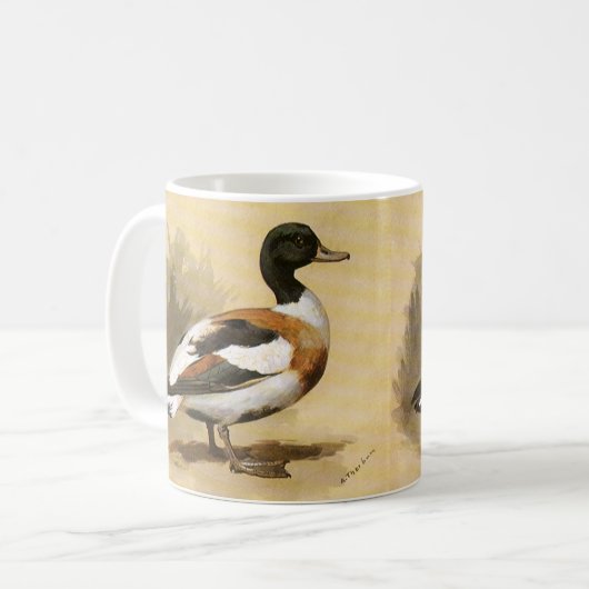 Antieke Wilde Dieren Vogels, Wilde Eend Koffiemok (Voorkant links)