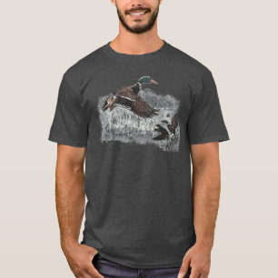 Antieke Wilde Eend Watervogels Jacht Gezellige Sei T-shirt