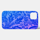 Antieke William Morris Blauwe Roze Botanische Case-Mate iPhone Case (Achterkant (horizontaal))