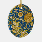 Antieke William Morris Cherwell Blauwe Bloem Kunst Keramisch Ornament (Rechts)